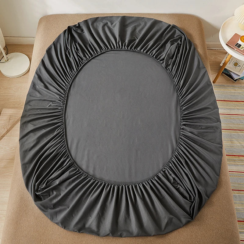 Cotton Fitted Bed Sheet with Elastic | Solid Colors