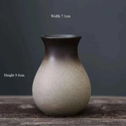 China Pottery Mini Small Flower Vases Traditional Chinese Retro Style Ceramic Vase Lliving Room Home Decoration T032