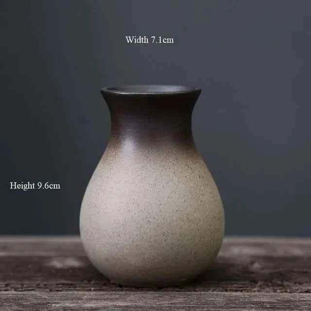 China Pottery Mini Small Flower Vases Traditional Chinese Retro Style Ceramic Vase Lliving Room Home Decoration T032