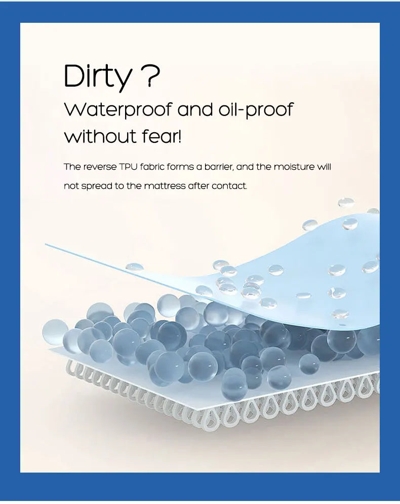 Waterproof Fitted Sheet with 360° Elastic Band