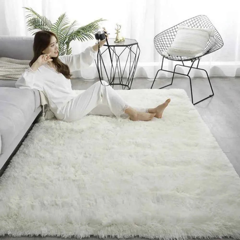 Machine Washable Upgrade Rugs for Bedroom, Grey, Fluffy Shaggy Soft Area Rug, Gray Non-Slip Indoor Floor Carpet for everywhere