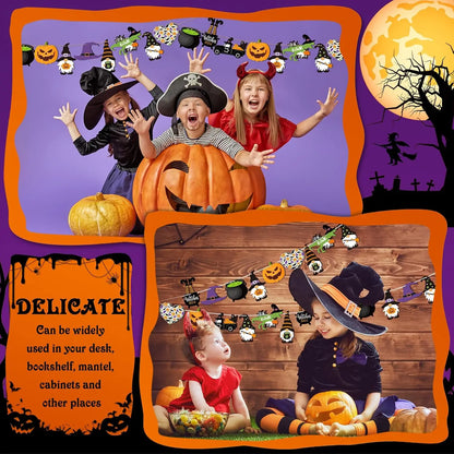 30 Pcs Halloween Hanging Ornaments Wooden Tree Decoration