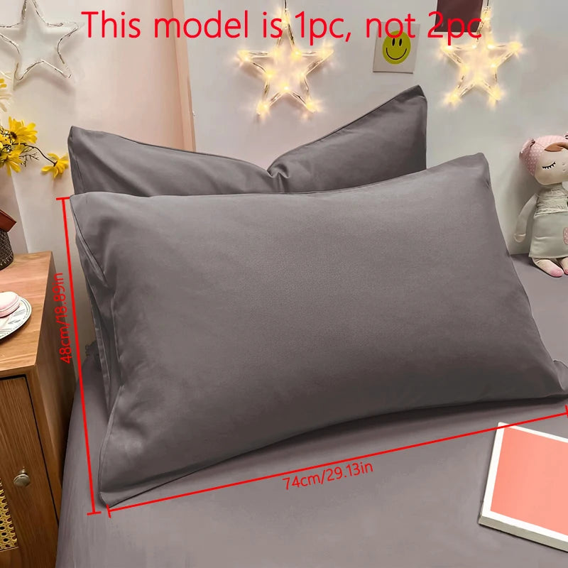 Matte Solid Tibetan Blue Pillowcase, Pocket Sealed
