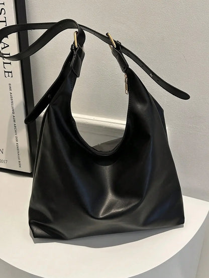 Large Capacity Solid Color Shoulder & Tote Bag