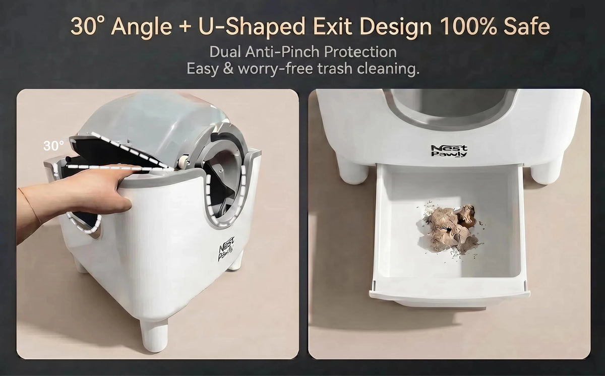 Self-Cleaning Automatic Cat Litter Box, Open Top