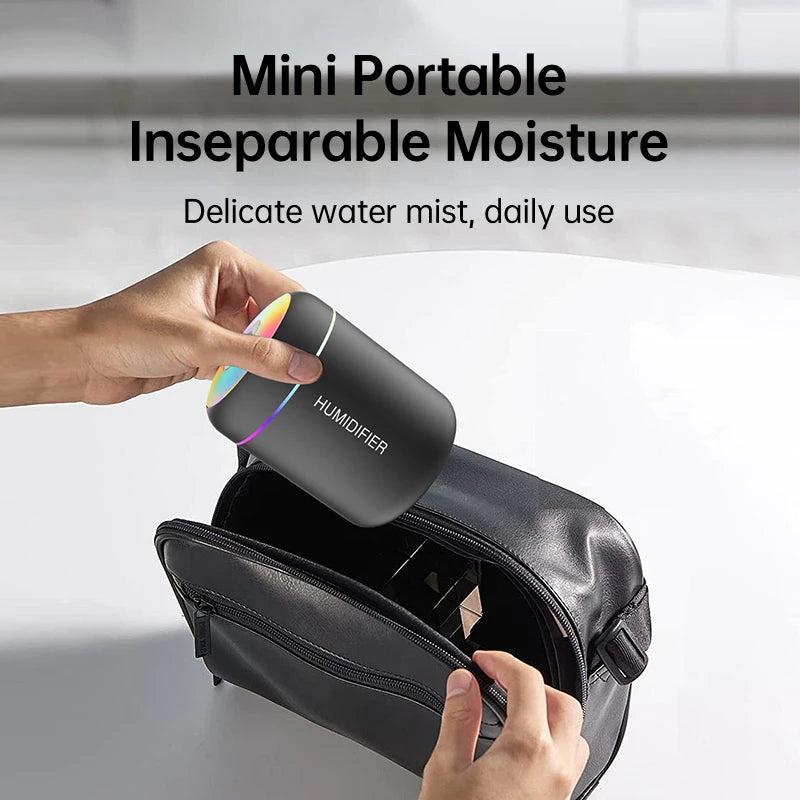 180ML Mini USB Humidifier & Aroma Diffuser, Mist Maker with LED Light