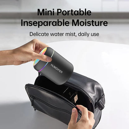 180ML Mini USB Humidifier & Aroma Diffuser, Mist Maker with LED Light