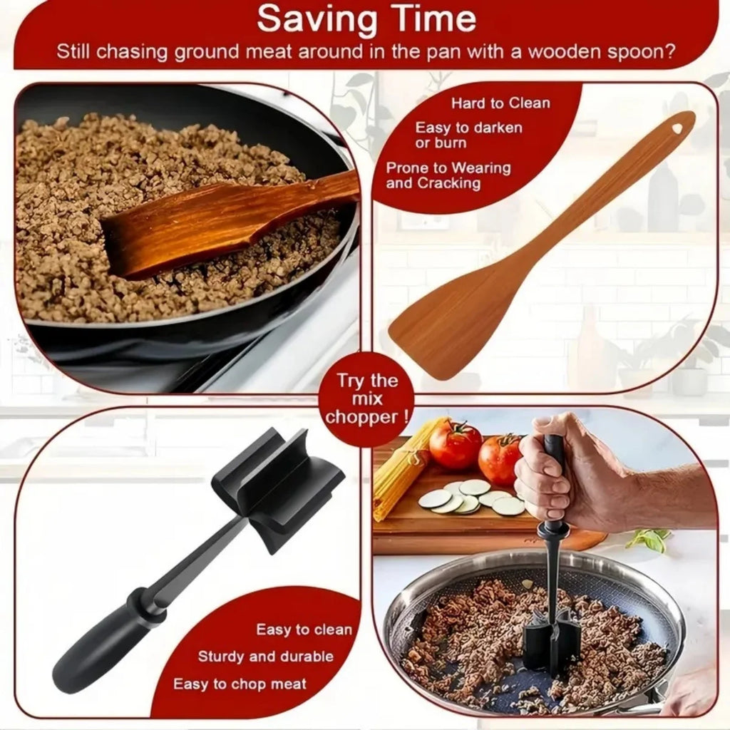 1pc Meat Chopper, Meat Shredder, Heat Resistant Suitable For Hamburger Meat Ground Beef Smasher