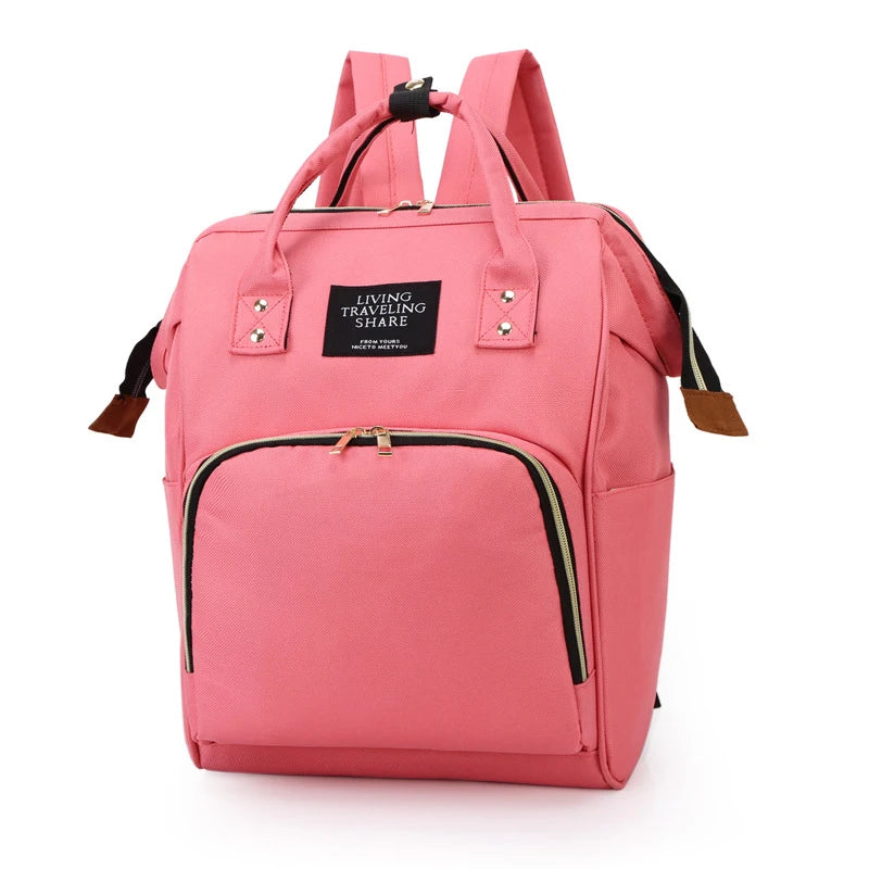 Large Capacity Canvas Diaper Bag, Thermal Insulation