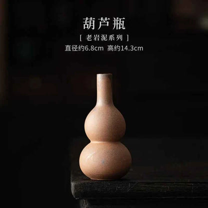 Old Rock Clay Vase Ancient Flower Basket Ornaments For Home Plant Pot Household Flowerpot Chinese Tea Set Accessories Supplies