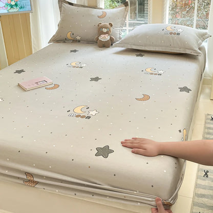 Fashion Flower Print Fitted Sheet, 100% Cotton