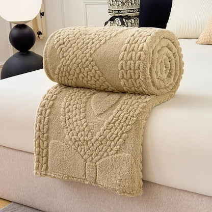 Ultra Soft Cozy Fleece Blanket Queen Size   Warm Thick Fluffy Plush Bed Blanket for All Season  Fuzzy Comfy Coverlet for Couch  Gift Idea