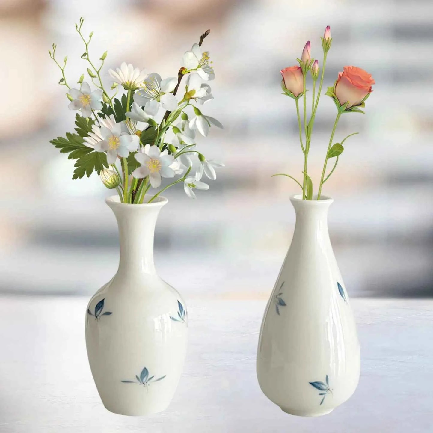 Bud Vase Ceramic Rustic Table Centerpieces Art for Office Living Room Desk