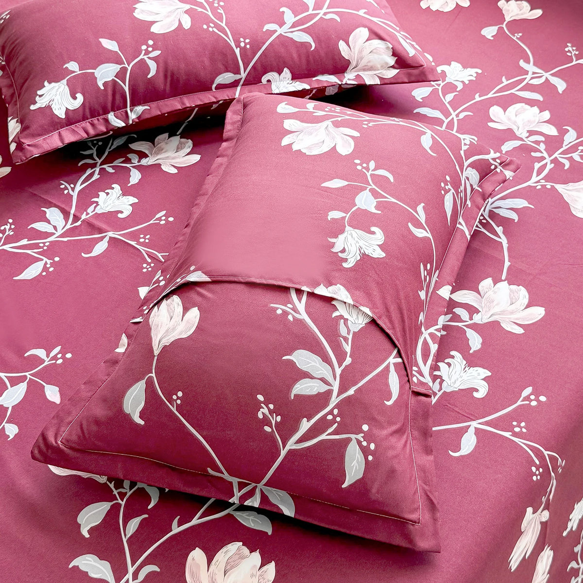 Floral Printed Flat Top Sheet | Single, Queen, King