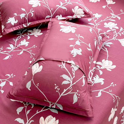 Floral Printed Flat Top Sheet | Single, Queen, King
