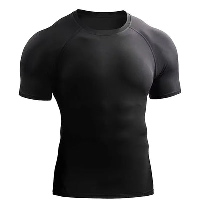2026 Compression T Shirt Men Summer Sportswear Running T-shirt Elastic Quick Dry Sport Tops Tee Athletic Gym Workout Shirts Men