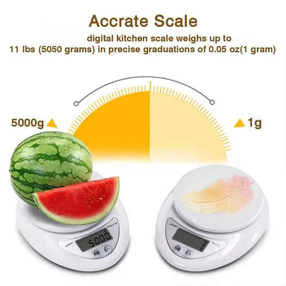 5kg/1g LED Electronic Scales Food Coffee Balance Measuring Weight Portable Digital Baking Scale Kitchen Accessories Tools