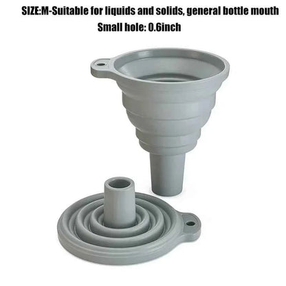 Kitchen Silicone Funnel  Foldable Funnel for Filling Water Bottle With Liquid Transfer Portable Oil Pot Funnel Kitchen Gadgets