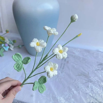 Crochet Flower Cute Yarn flowers are ephemeral flower Bud Bouquet Handwoven Flower Creative Party Wedding Bouquet Decor