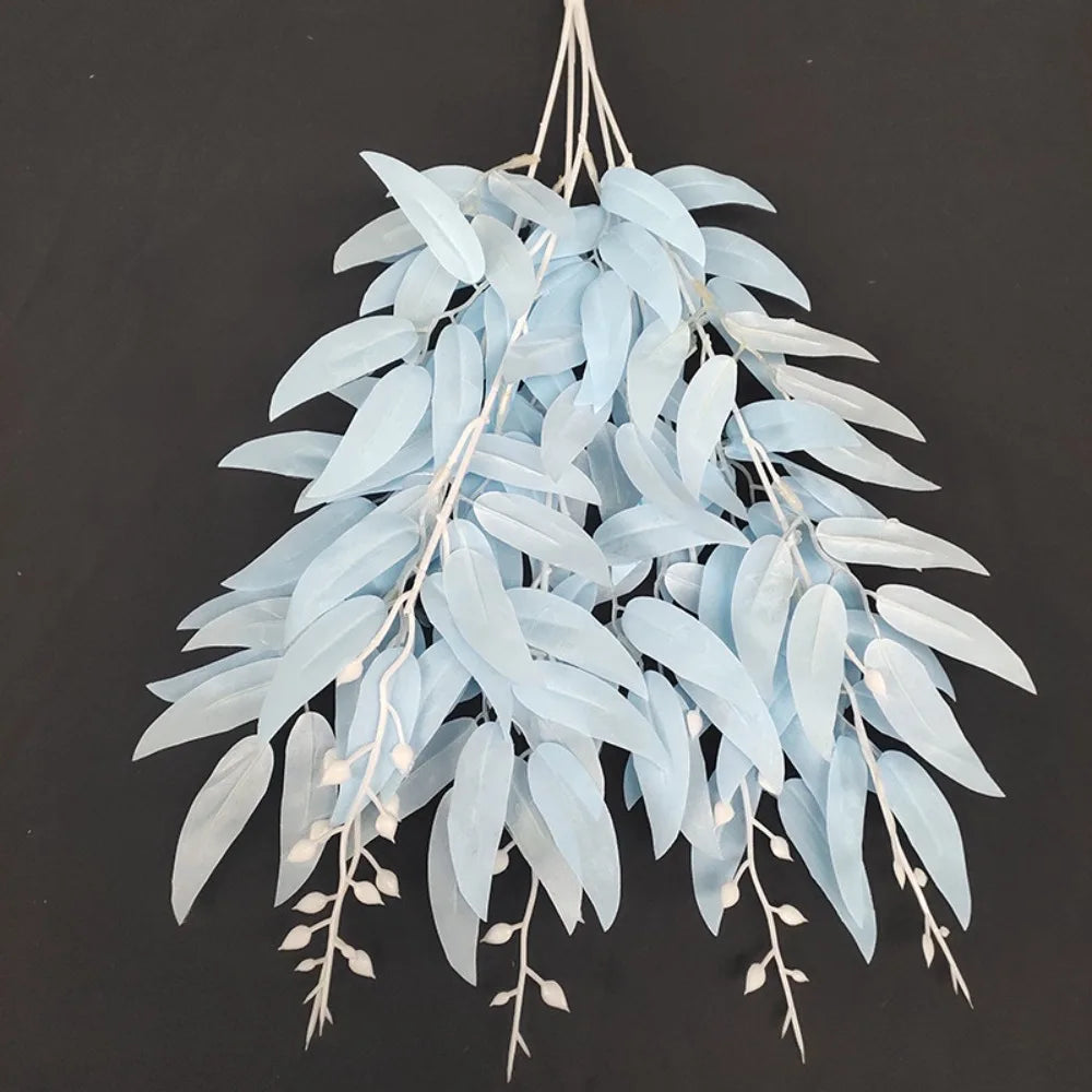 New 55cm Artificial Leaf Fake Silk Willow Leaf Multicolor Vine Plants Vase