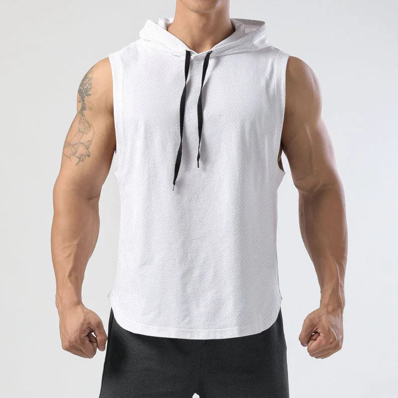 Solid Color 2023 Brand New Men's Tank Tops Vest Sleeveless Tees For Male Hooded Man Vests Tops Hip Hop Men Tank Top T shirt