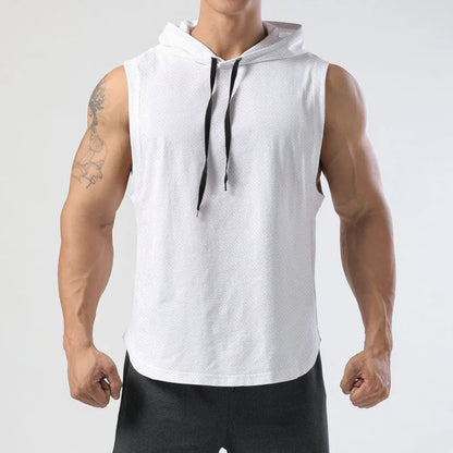 Solid Color 2023 Brand New Men's Tank Tops Vest Sleeveless Tees For Male Hooded Man Vests Tops Hip Hop Men Tank Top T shirt