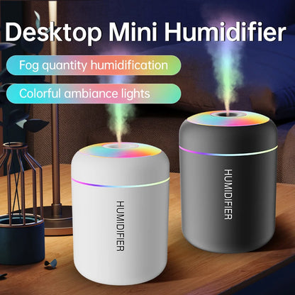 180ML Mini USB Humidifier & Aroma Diffuser, Mist Maker with LED Light