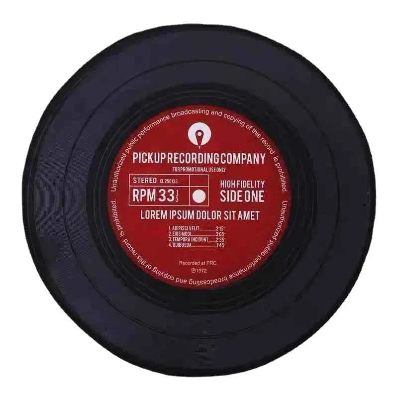 VIKAMA Record Music Cd Carpet Round Game Chair Floor Mat Room Decorated Living Room Lounge Large Area Non-Slip Carpet
