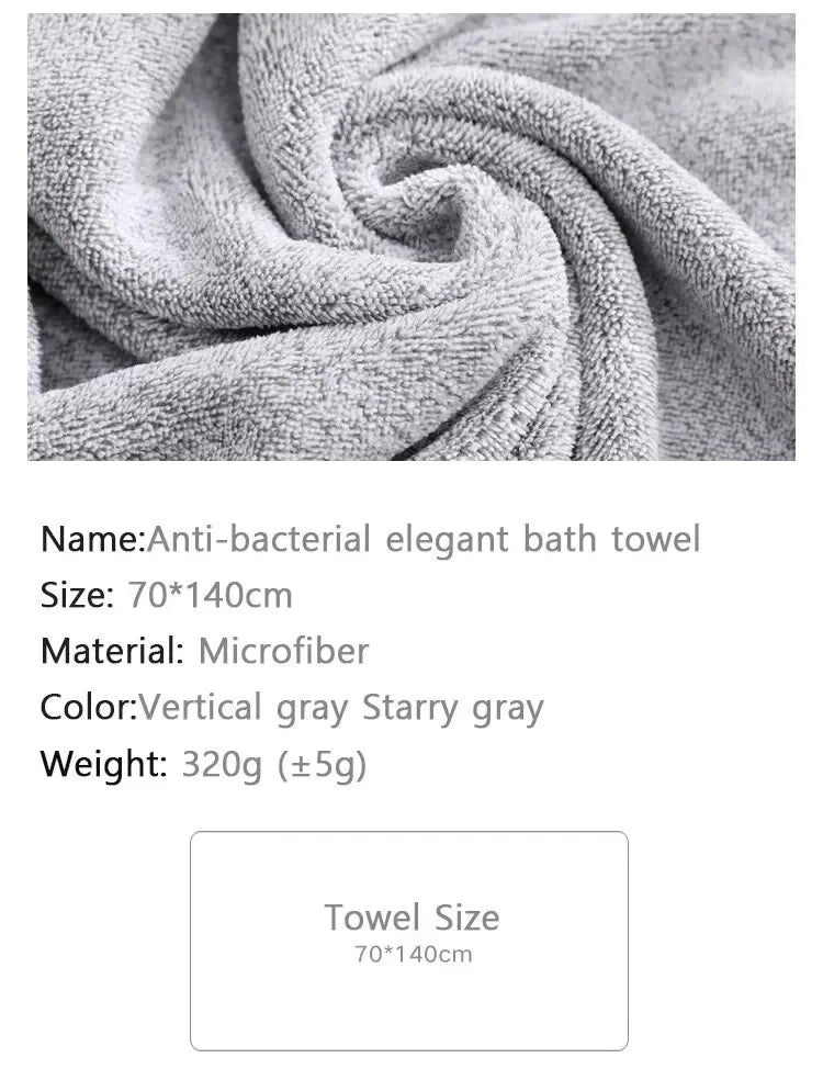 Thickened Bath Towels for The Body Microfiber Towel for Gym Shower Robe for Spa Beath Home