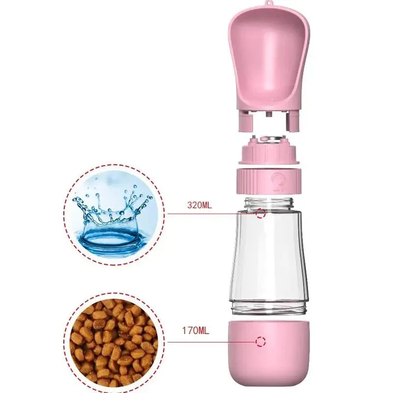 320ml Portable Dog Water Bottle & Food Container