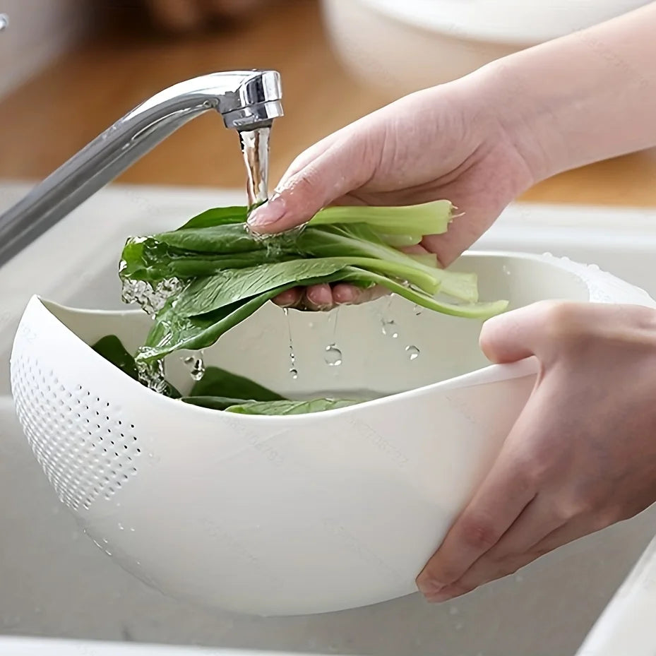 Rice Drainage Basket & Multi-Purpose Kitchen Sieve – Fruit, Vegetable & Food Strainer