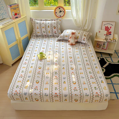 Kawaii Dinosaur Fitted Sheet | Kids Mattress Cover