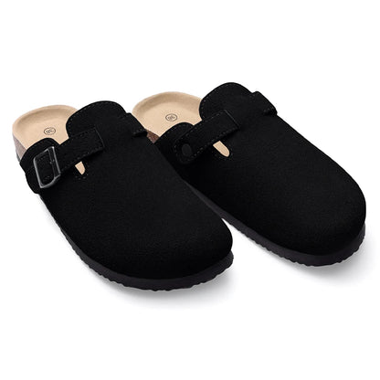 SmilePoP Fashion Men Cork Sandals Summer Men Beach Sandals With Adjustable Buckle Outdoor Nonslip Men Flat Sandals Slip On Slide