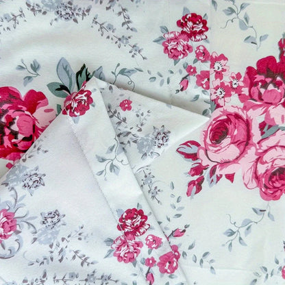 Floral Printed Flat Bed Sheet | Single, Queen, King