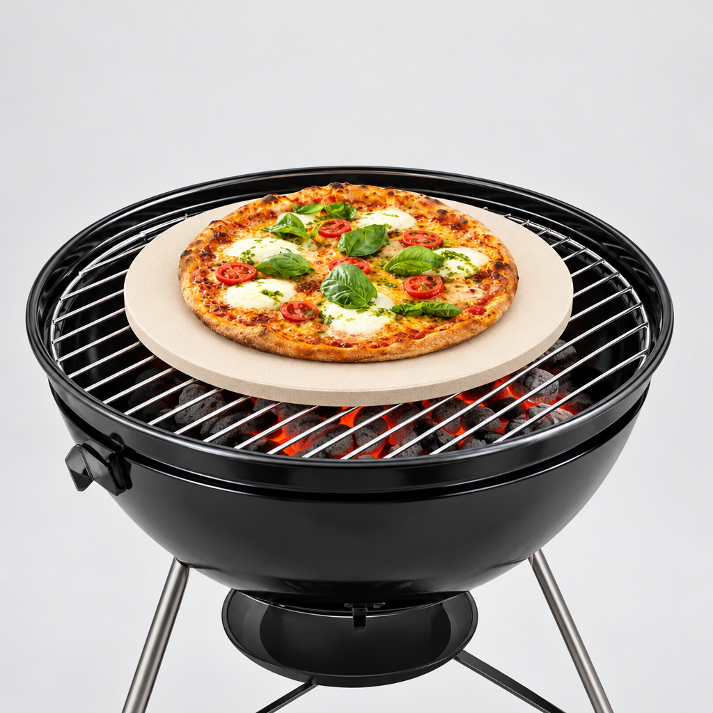 Large 15" Cordierite Baking Stone with Metal Peel Scrape 1450F Heat Resistant Pizza Stone Pizza Tools in Box Packaging