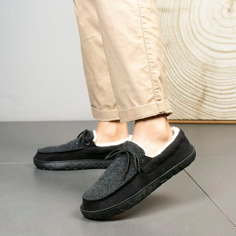 Big Size 49 50 Men Loafers Shoes Warm Home Soft Slippers Leather Business Men Moccasins Shoes Breathable Slip on Driving Shoes