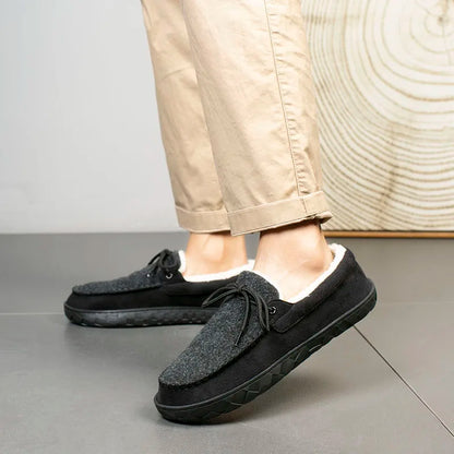 Big Size 49 50 Men Loafers Shoes Warm Home Soft Slippers Leather Business Men Moccasins Shoes Breathable Slip on Driving Shoes