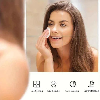 4/8pcs Wall Mirror Full Length Mirror for Bedroom Full Body Shatterproof Mirror Large Unbreakable frameless Soft Acrylic Mirrors