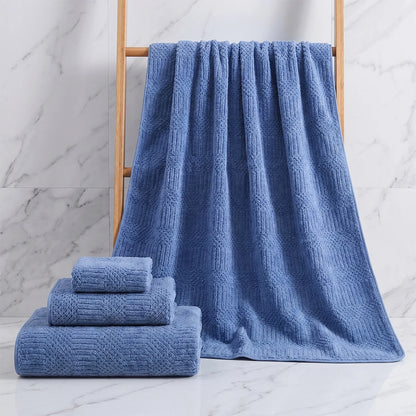 10-Piece Towel Set, 2 Bath Towels + 2 Hand Towels + 6 Face Towels, Coral