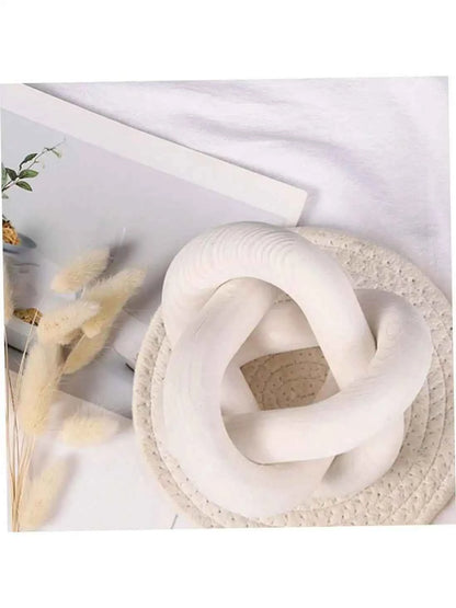 Hand Carved Coffee Table Decoration, Boho Chain Link Decor, Modern Shelf, Rustic Objects for Home Living Room Bedroom