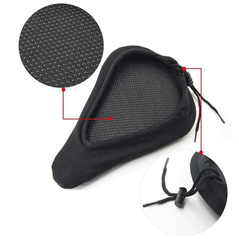 Bicycle Saddle 3D Bike Seat Cover Padded Wide Gel Soft Pad Exercise Bike Seat Cushion Wide Foam Mountain Bicycle Seat Cushion