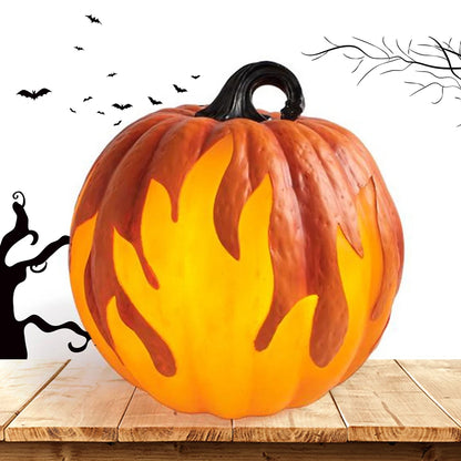 5Pcs Halloween Pumpkin Lantern Battery Operated Jack O Lantern Flame Lighted Pumpkin Party Favor for Halloween Home Decoration