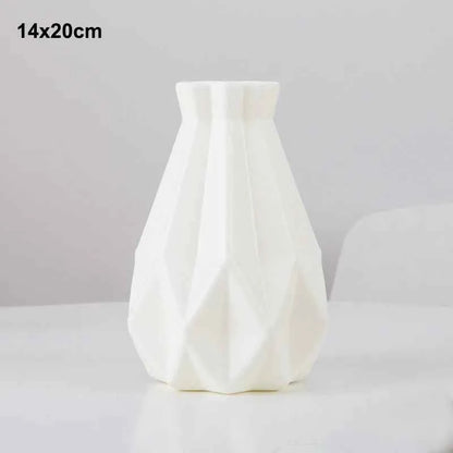 Plastic Flower Modern Vase Decoration Home Nordic Style Vase Imitation Ceramic Flower Pot Decoration Vases for Flowers