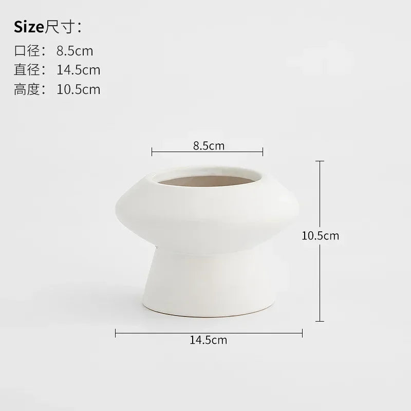 Minimalist Ceramic Vase Flower Arrangement Modern Creative Home Decor Restaurant Dry Flower Arrangement Decorative Ornaments