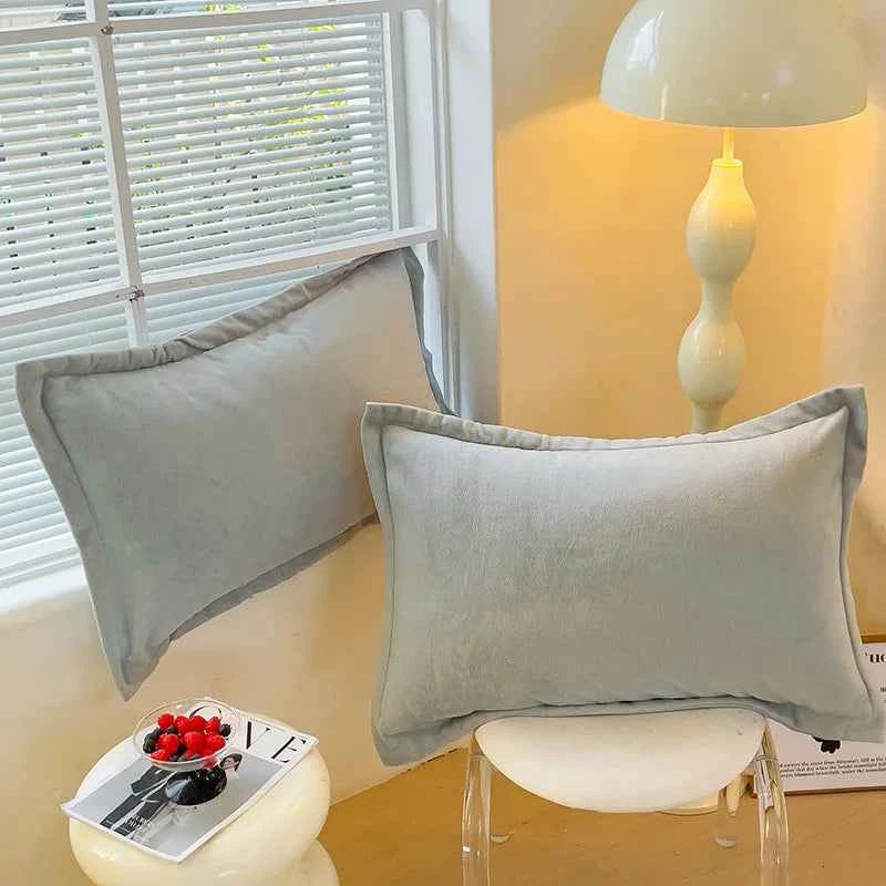 1/2pcs Soft Flannel Pillowcase Winter Warm Pillow Cushion Cover Adult Kids Comfortable Sleeping Home Sofa Throw Pillow Cover