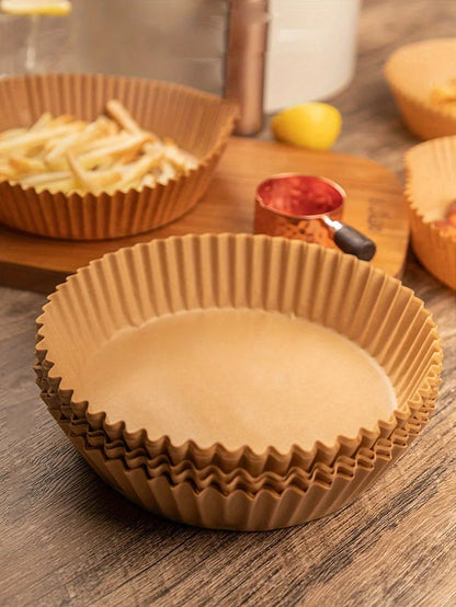 50-Pack Non-Stick Air Fryer Liners for Baking & Microwave Ovens