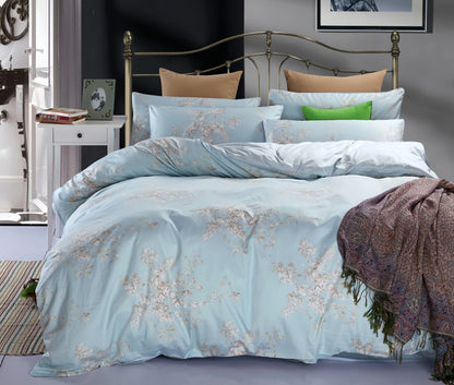 Duvet Cover Pillowcases Set,  600 TC, 100% Egyptian Cotton,  Printed and Solid Colors, US, UK Size,  Customize