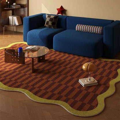 Retro Modern Striped Living Room Carpet Irregular Home Decor Sofa Coffee Table Floor Mat Soft Comfortable Bedroom Rug Ковер 러그
