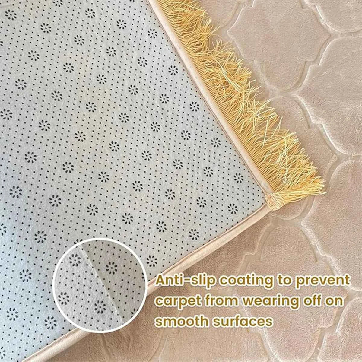 Thickened sponge prayer mat with tassel embossed prayer mat soft and easy to carry can be used in many scenes