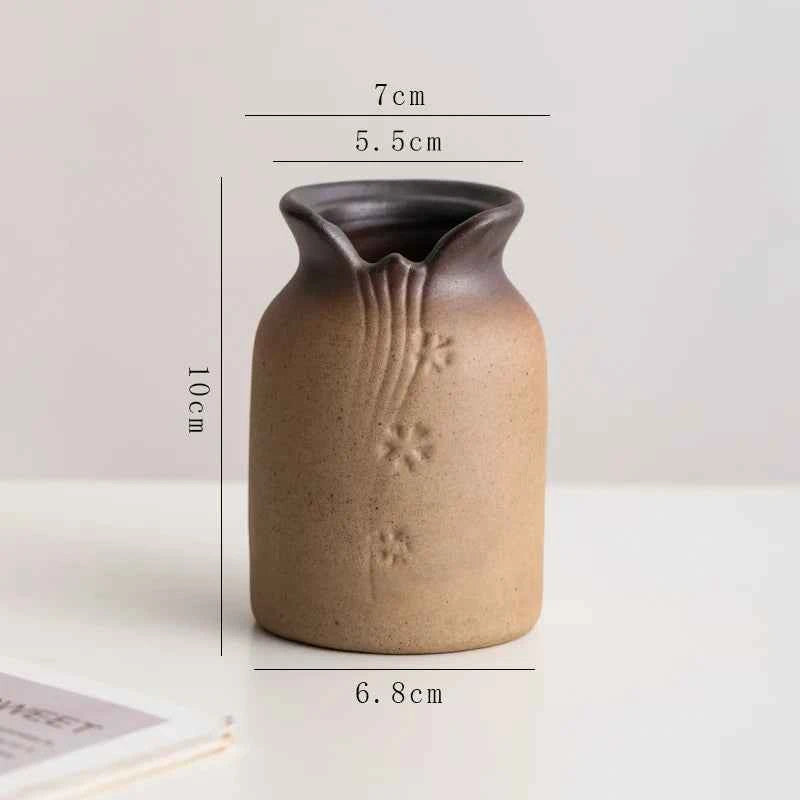 Creative Irregular Stone Shape Ceramic Vase Flowers Plant Potted Hydroponics Mini Vase Interior Aesthetics Home Decoration Gifts